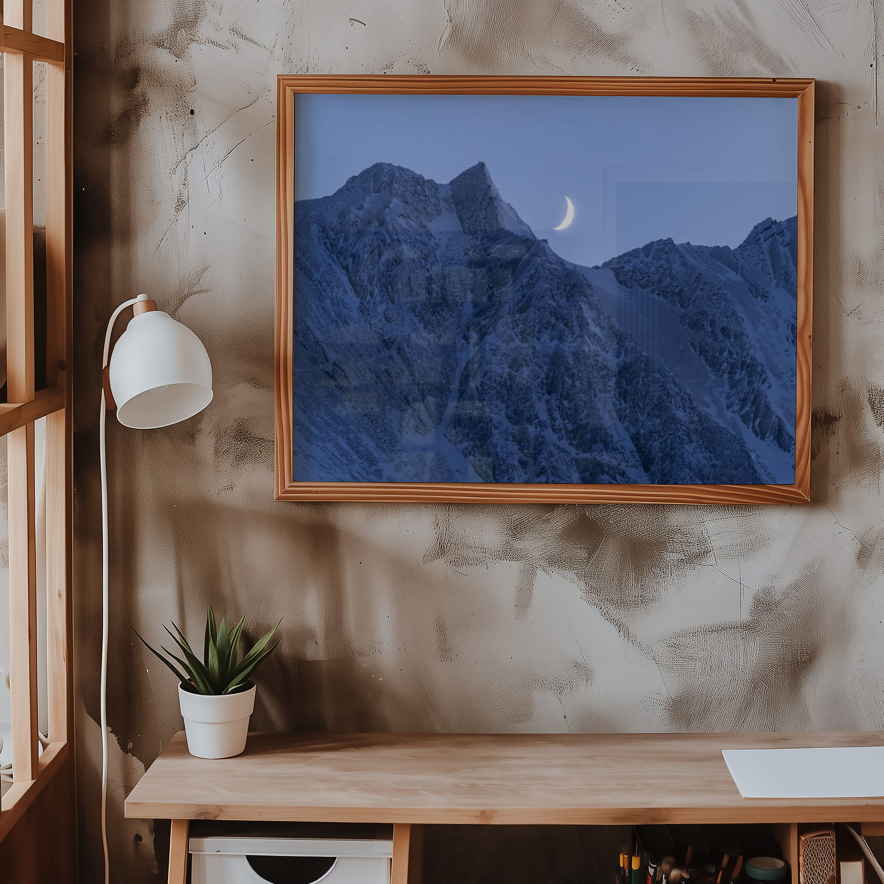 Moon over Svalbard